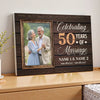 Personalized 50th Anniversary Canvas - Celebrating 50 Years Together with Custom Photo Wall Art