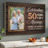 Personalized 50th Anniversary Canvas - Celebrating 50 Years Together with Custom Photo Wall Art