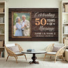 Personalized 50th Anniversary Canvas - Celebrating 50 Years Together with Custom Photo Wall Art