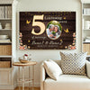 Personalized 50th Anniversary Canvas - Custom Photo Couple Wall Art