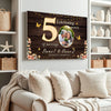 Personalized 50th Anniversary Canvas - Custom Photo Couple Wall Art