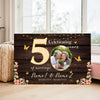 Personalized 50th Anniversary Canvas - Custom Photo Couple Wall Art