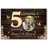 Personalized 50th Anniversary Canvas - Custom Photo Couple Wall Art - 12x9
