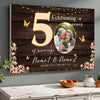 Personalized 50th Anniversary Canvas - Custom Photo Couple Wall Art