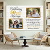 Personalized 50th Anniversary Canvas - Custom Wall Art to Celebrate 50 Years of Marriage