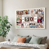 Personalized 50th Birthday Canvas Custom Photo Print Happy 50 Years Wall Art Gift for Grandma