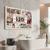 Personalized 50th Birthday Canvas Custom Photo Print Happy 50 Years Wall Art Gift for Grandma