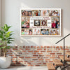 Personalized 50th Birthday Canvas Custom Photo Print Happy 50 Years Wall Art Gift for Grandma