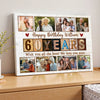 Personalized 60th Birthday Canvas Custom Photo Print Happy 60 Years Wall Art Gift for Dad or Grandpa