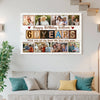 Personalized 60th Birthday Canvas Custom Photo Print Happy 60 Years Wall Art Gift for Dad or Grandpa