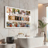Personalized 60th Birthday Canvas Custom Photo Print Happy 60 Years Wall Art Gift for Dad or Grandpa