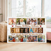 Personalized 60th Birthday Canvas Custom Photo Print Happy 60 Years Wall Art Gift for Dad or Grandpa