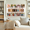 Personalized 60th Birthday Canvas Custom Photo Print Happy 60 Years Wall Art Gift for Dad or Grandpa