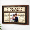 Personalized Anniversary When I Tell You Love Canvas Wall Art With Custom Years Upload Photo Romantic Couple Decor