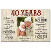 Personalized Anniversary Years Together Canvas Wall Art Custom Photo Couple Timeline Gift For Husband And Wife