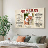 Personalized Anniversary Years Together Canvas Wall Art Custom Photo Couple Timeline Gift For Husband And Wife