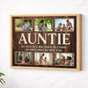 Personalized Auntie Canvas Prints - Gift for - She Loves Like A Mom Custom Photo - Natural Frame / 14x11