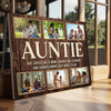 Personalized Auntie Canvas Prints - Gift for - She Loves Like A Mom Custom Photo