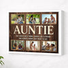 Personalized Auntie Canvas Prints - Gift for - She Loves Like A Mom Custom Photo - White Frame / 14x11