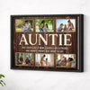Personalized Auntie Canvas Prints - Gift for - She Loves Like A Mom Custom Photo - Black Frame / 14x11