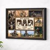 Personalized Best Buckin Dad Ever Canvas Custom Photo Wall Art Father’s Day Gift for Hunting - Black Frame / 14x11