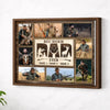 Personalized Best Buckin Dad Ever Canvas Custom Photo Wall Art Father’s Day Gift for Hunting - Brown Frame / 14x11