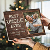 Personalized Best Uncle Ever Canvas Custom Photo Father’s Day Gift for Uncles from Nieces and Nephews