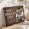 Personalized Best Uncle Ever Canvas Custom Photo Father’s Day Gift for Uncles from Nieces and Nephews