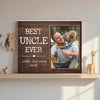 Personalized Best Uncle Ever Canvas Custom Photo Father’s Day Gift for Uncles from Nieces and Nephews