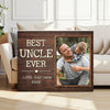 Personalized Best Uncle Ever Canvas Custom Photo Father’s Day Gift for Uncles from Nieces and Nephews