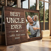Personalized Best Uncle Ever Canvas Custom Photo Father’s Day Gift for Uncles from Nieces and Nephews
