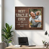 Personalized Best Uncle Ever Canvas Custom Photo Father’s Day Gift for Uncles from Nieces and Nephews