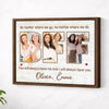 Personalized BFF Canvas Custom Photo Best Friend Wall Art Cute Gift for Besties on Birthday - Brown Frame / 14x11