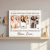Personalized BFF Canvas Custom Photo Best Friend Wall Art Cute Gift for Besties on Birthday