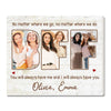 Personalized BFF Canvas Custom Photo Best Friend Wall Art Cute Gift for Besties on Birthday
