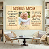 Personalized Bonus Mom Canvas Wall Art With Loving Message Custom Photo Gift For From Daughter Mother’s Day