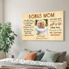 Personalized Bonus Mom Canvas Wall Art With Loving Message Custom Photo Gift For From Daughter Mother’s Day