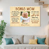Personalized Bonus Mom Canvas Wall Art With Loving Message Custom Photo Gift For From Daughter Mother’s Day