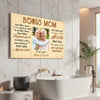 Personalized Bonus Mom Canvas Wall Art With Loving Message Custom Photo Gift For From Daughter Mother’s Day
