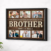 Personalized Brother Canvas Custom Photo Gift for Big from Younger Birthday or Christmas - Black Frame / 14x11