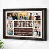 Personalized Brother Canvas Prints - Gift - Custom Photo Brothers Forever Keepsake - Black Frame / 12x9