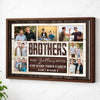 Personalized Brother Canvas Prints - Gift - Custom Photo Brothers Forever Keepsake - Brown Frame / 12x9