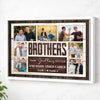 Personalized Brother Canvas Prints - Gift - Custom Photo Brothers Forever Keepsake - White Frame / 12x9