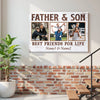 Personalized Canvas Print Wall Art - Father And Son Best Friends For Life
