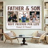 Personalized Canvas Print Wall Art - Father And Son Best Friends For Life