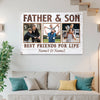 Personalized Canvas Print Wall Art - Father And Son Best Friends For Life