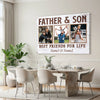 Personalized Canvas Print Wall Art - Father And Son Best Friends For Life