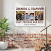 Personalized Canvas Print Wall Art - Grandpa And Grandson Best Friends For Life