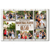 Personalized Canvas Print Wall Art - My Favorite Basketball Player Calls Me Dad