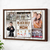 Personalized Canvas Print Wall Art - My Favorite Black Belt Karate Calls Me Mom - Brown Frame / 12x9